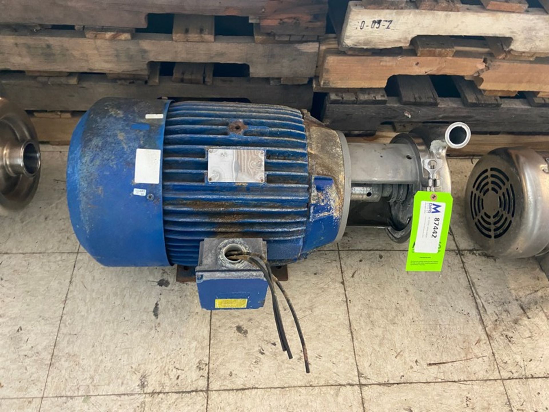 15 hp Centrifugal Pump,-with Aprox. 3" x 1-1/2" S/S Head, 208-230/460 Volts, 3 Phase (INV#87442)( - Image 2 of 6
