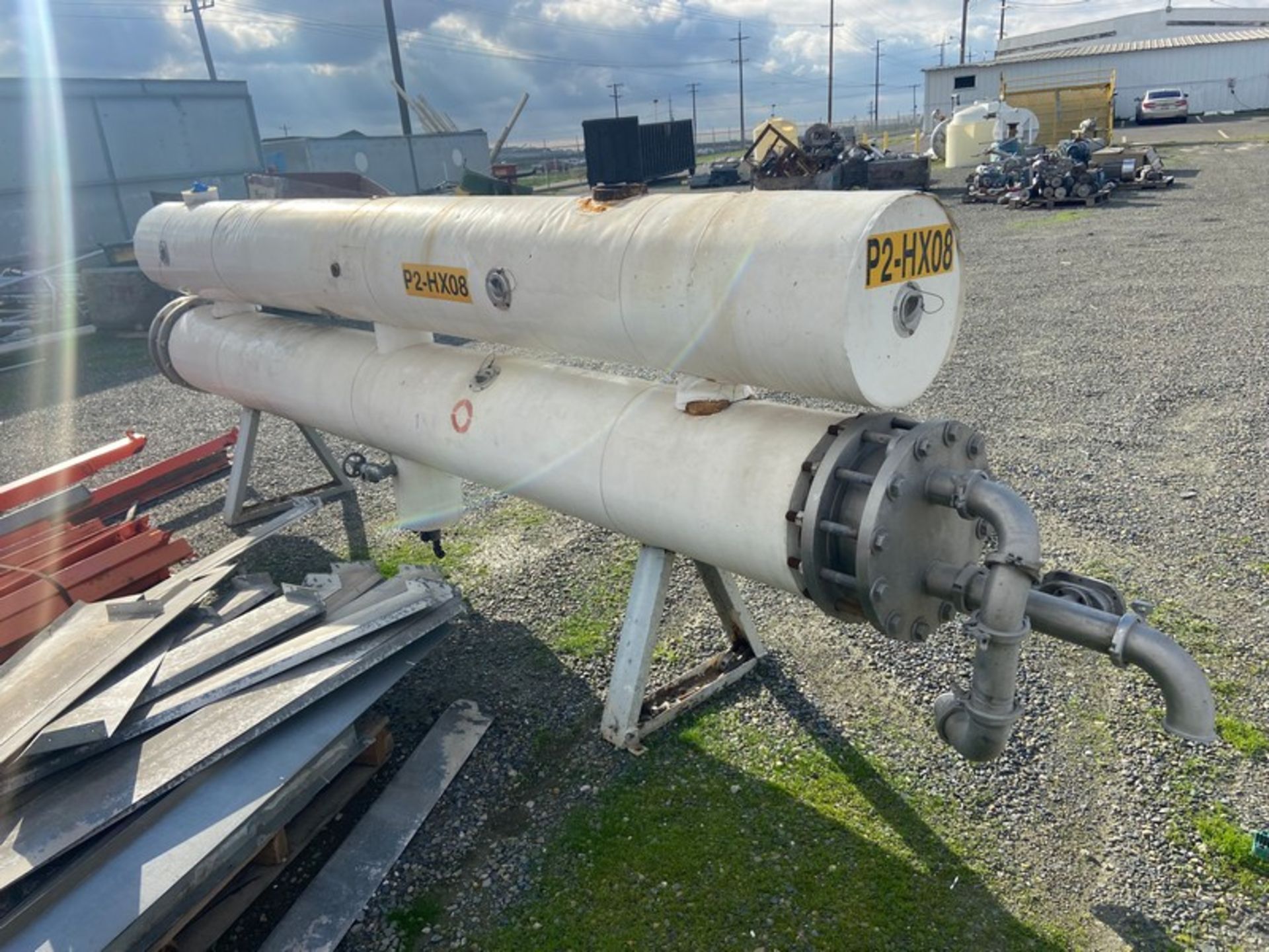 Dual Tube Shell & Tube Heat Exchanger, Aprox. 12 ft. L (LOCATED IN ATWATER, CA) - Image 2 of 4