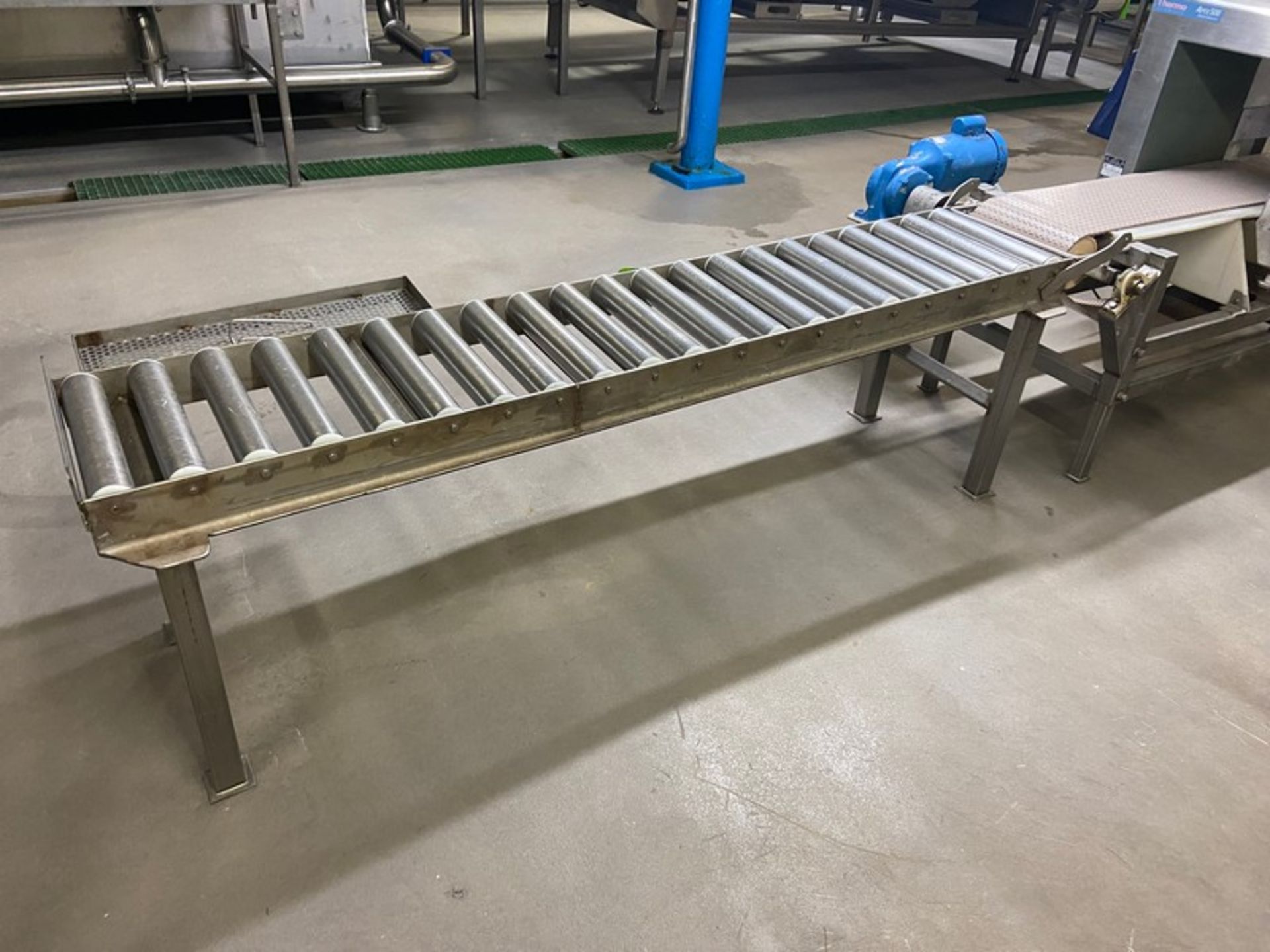 Straight Section of Discharge Roller Conveyor, Aprox. 6 ft. L, Mounted on S/S Frame (LOCATED IN - Image 2 of 2
