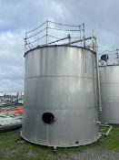 Aprox. 8,500 Gal. Vertical Single Wall Mix Tank, Internal Dims.: Aprox. 12 ft. Tall x 11 ft. Dia. (