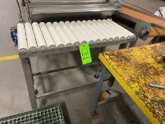 Straight Section of Roller Conveyor, Aprox. 40” L, with 17-1/2” W Rolls, Mounted on S/S Frame (