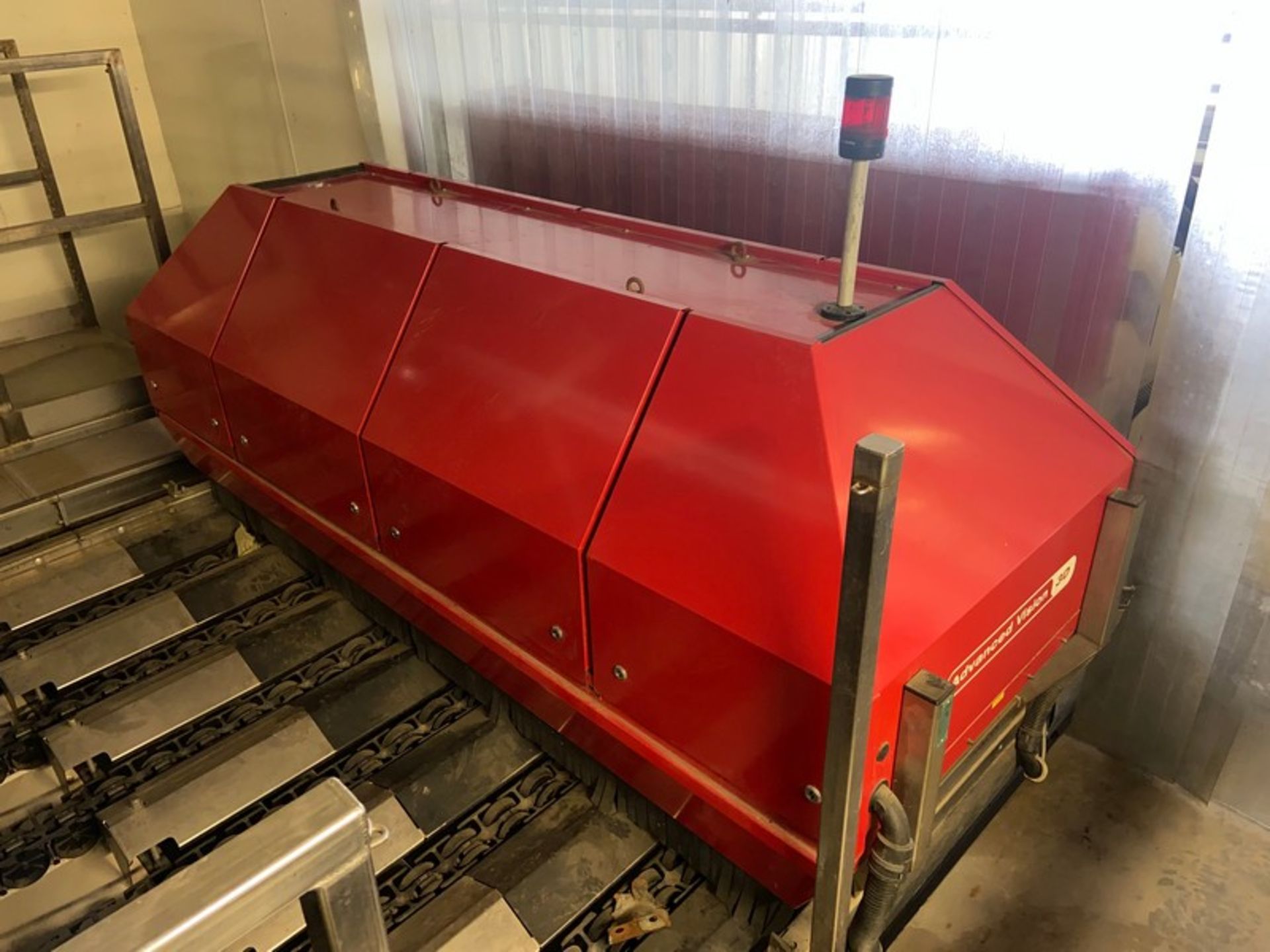 Aweta Sorting Conveyor, Overall Length: Aprox. 65 ft. L, Mounted on S/S Frame (LOCATED IN ATWATER, - Bild 3 aus 14