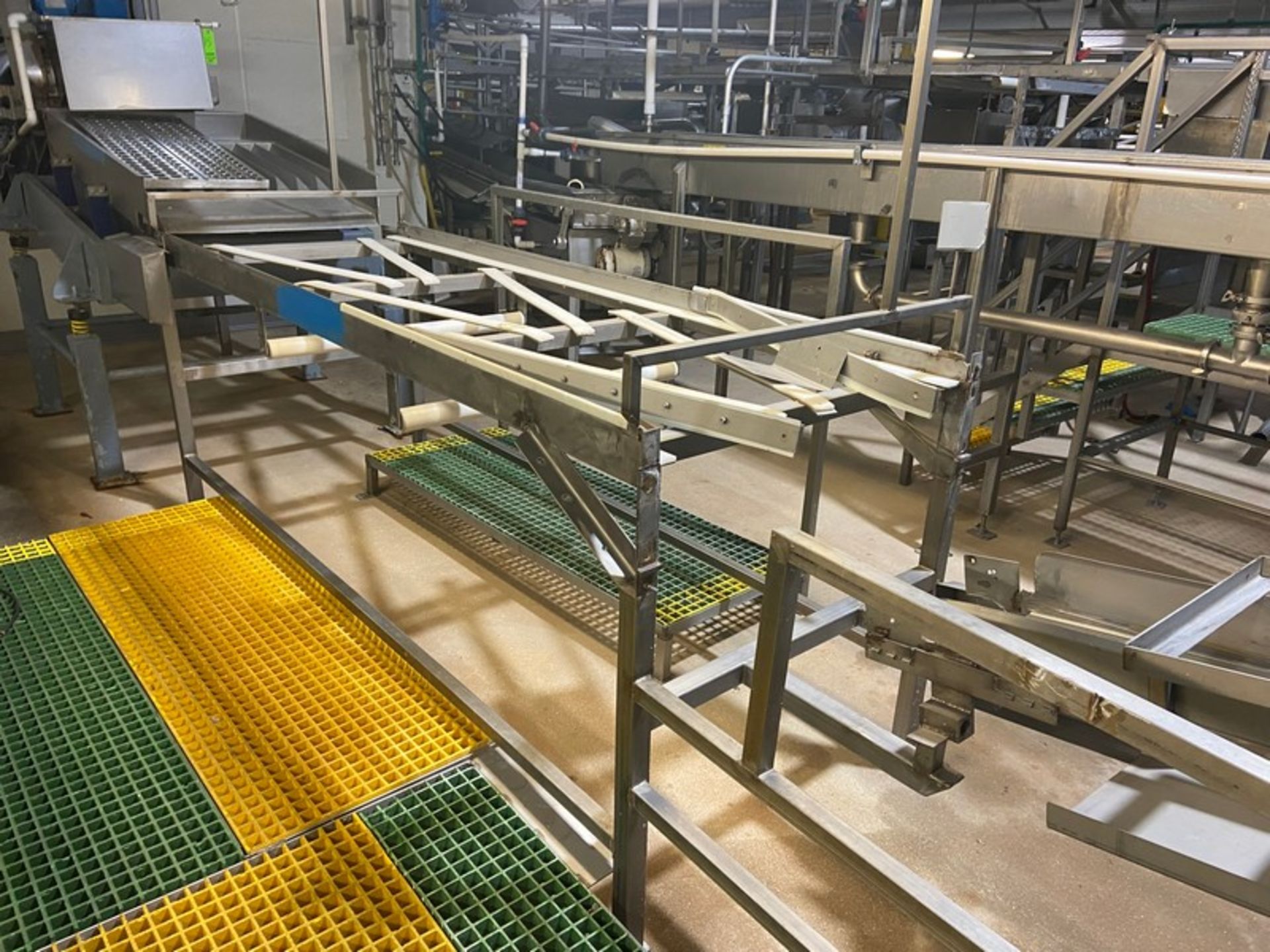 Straight Section of Conveyor with Incline Section of Conveyor, Mounted on S/S Frame (LOCATED IN - Image 6 of 6