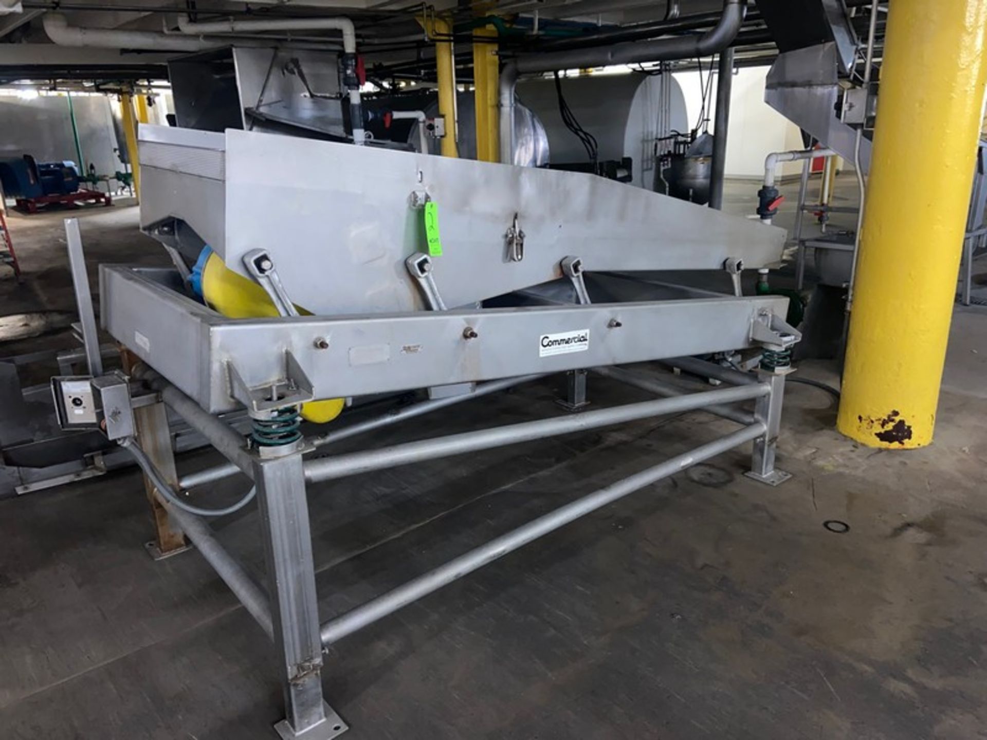 Commercial S/S Shaker Deck, S/N S79227768, with Bottom Mounted Motor, Mounted on S/S Frame ( - Image 6 of 9