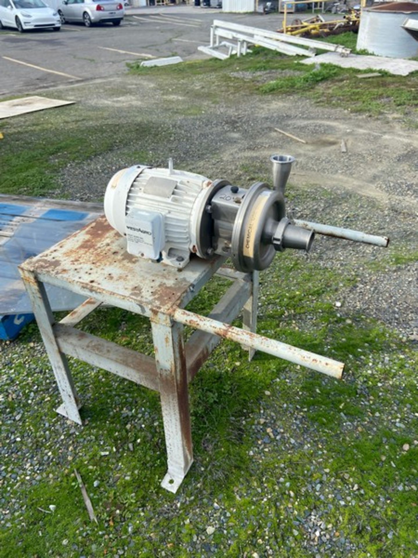 LKH 5hp Centrifugal Pump, M/N GHH-10, S/N 00-4-57077, with S/S Clamp Type Head, Mounted on Table(