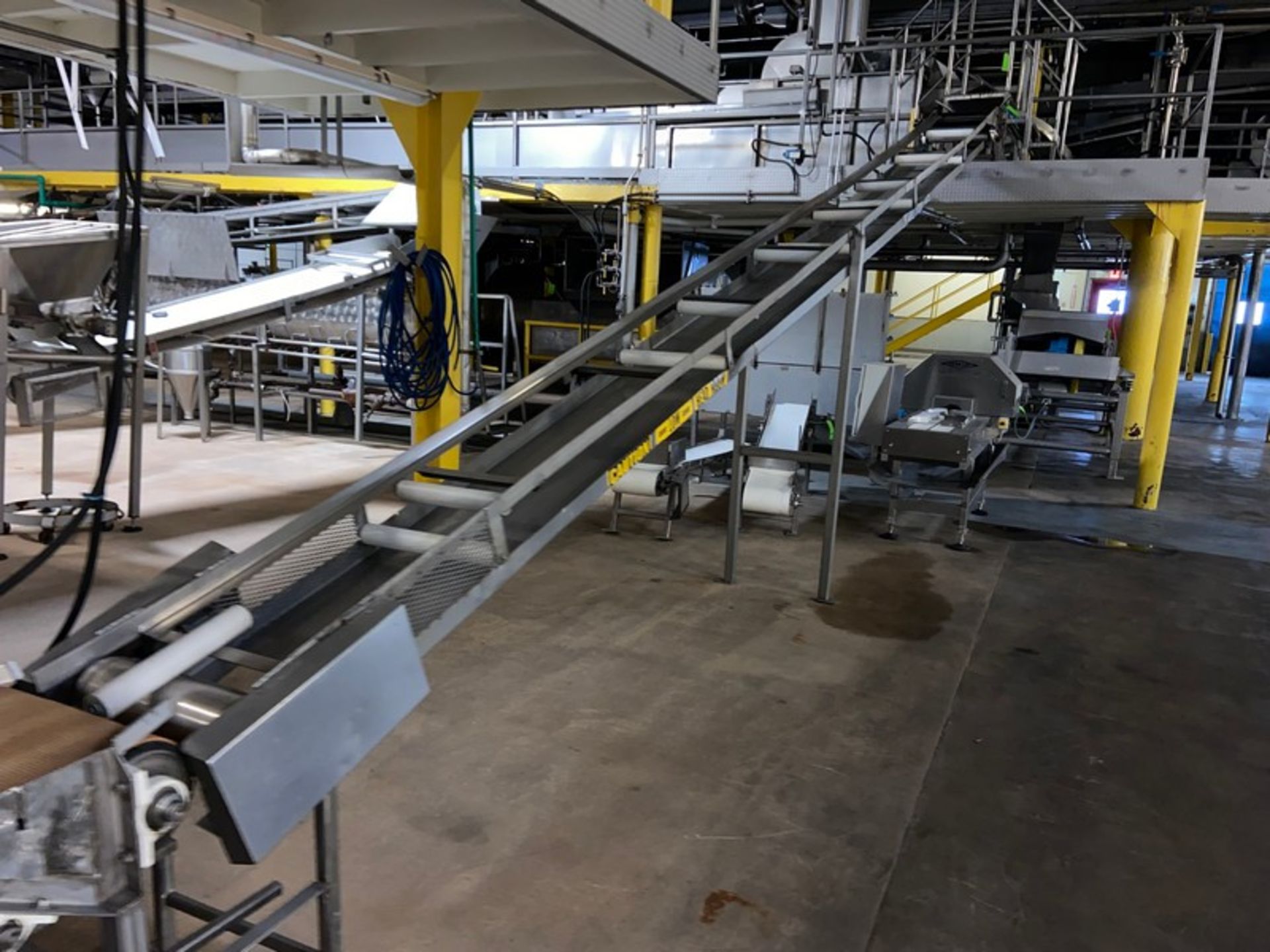 Straight Section & Incline Section of Conveyor, Mounted on S/S Frame, Hydraulically Driven (NOTE: - Image 2 of 2