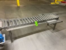 Straight Section of Discharge Roller Conveyor, Aprox. 6 ft. L, Mounted on S/S Frame (LOCATED IN