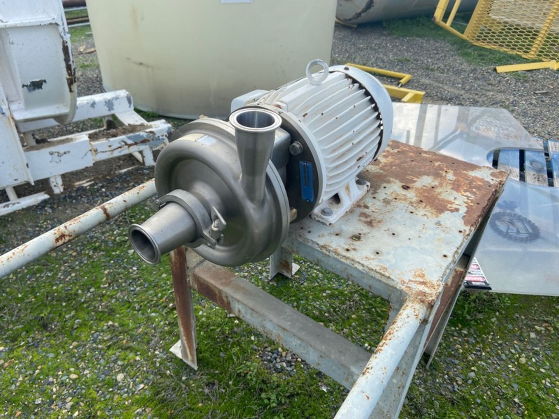 LKH 5hp Centrifugal Pump, M/N GHH-10, S/N 00-4-57077, with S/S Clamp Type Head, Mounted on Table( - Image 3 of 4