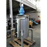 Cherry Burrell 100 Gal. Jacketed Agitated Kettle, National Board #3574, S/N E-487-90 with 2 hp S/S