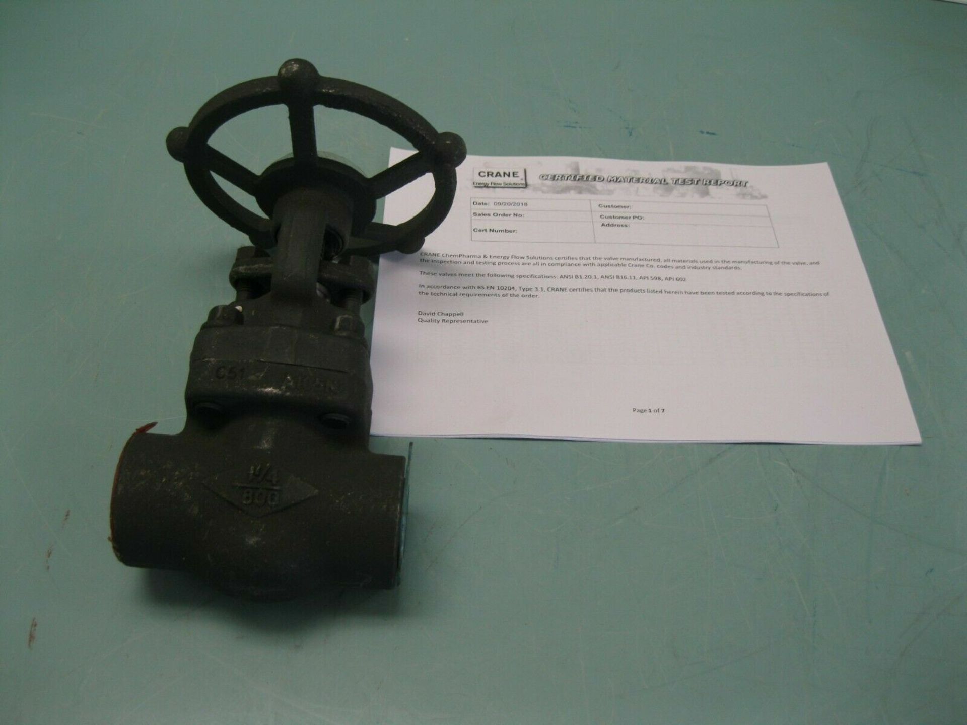 Lot of (113) Crane Forged Steel Gate, Globe, Check Valve NEW (Located Springfield, NH) (Loading - Image 6 of 7