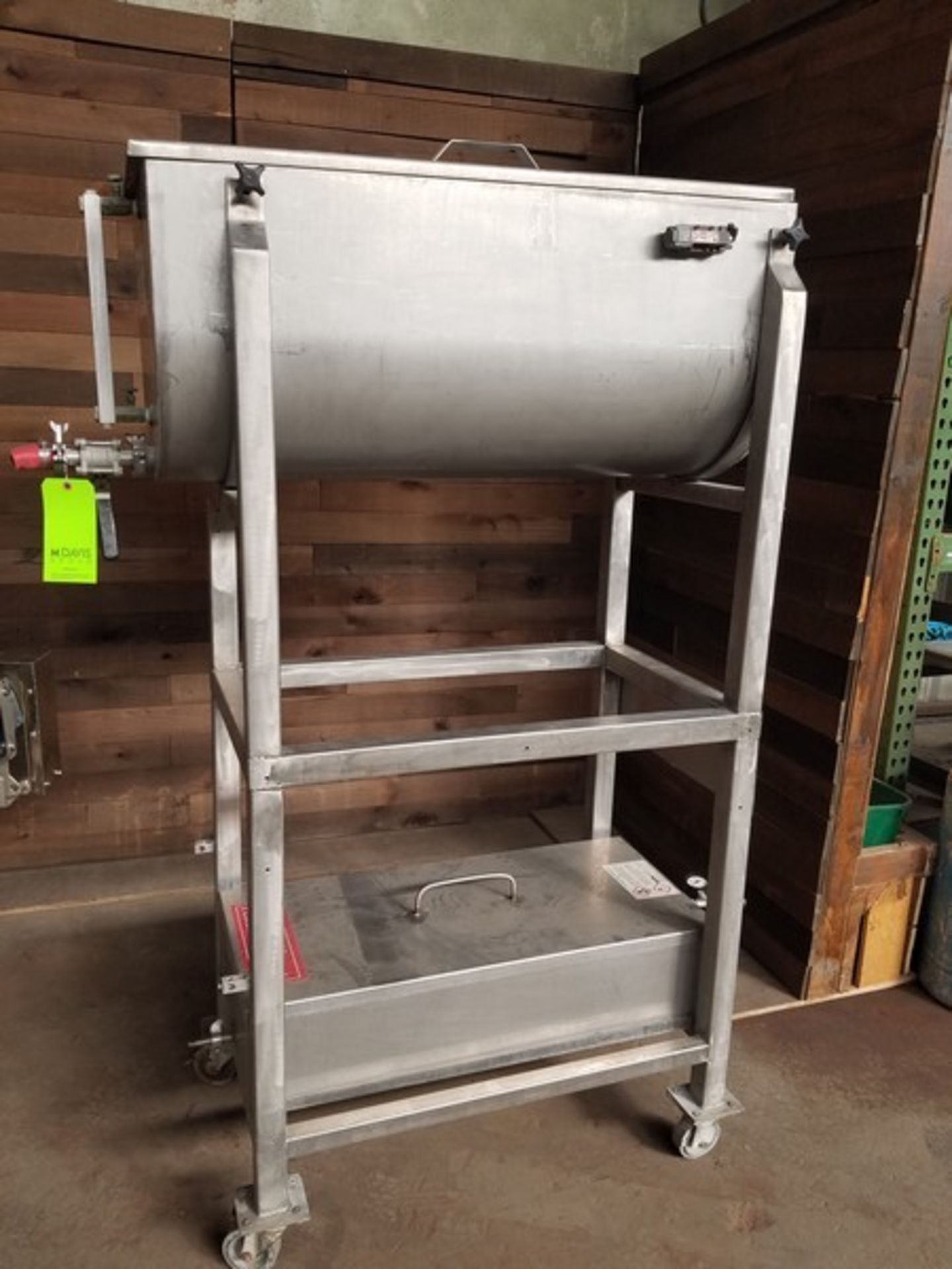 Aprox. 18" W x 40" L x 18" H S/S Holding Tank on Casters and Aprox. 13" W x 36" L x 8" H Lower
