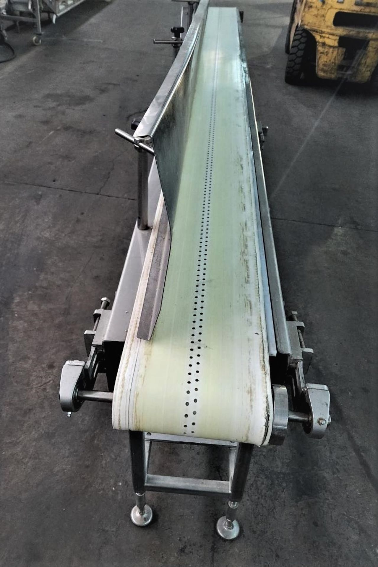 Aprox. 10" Wide x 158" Long S/S Blowoff Belt Conveyor with 10" Wide Belt with Perforations to - Image 4 of 8