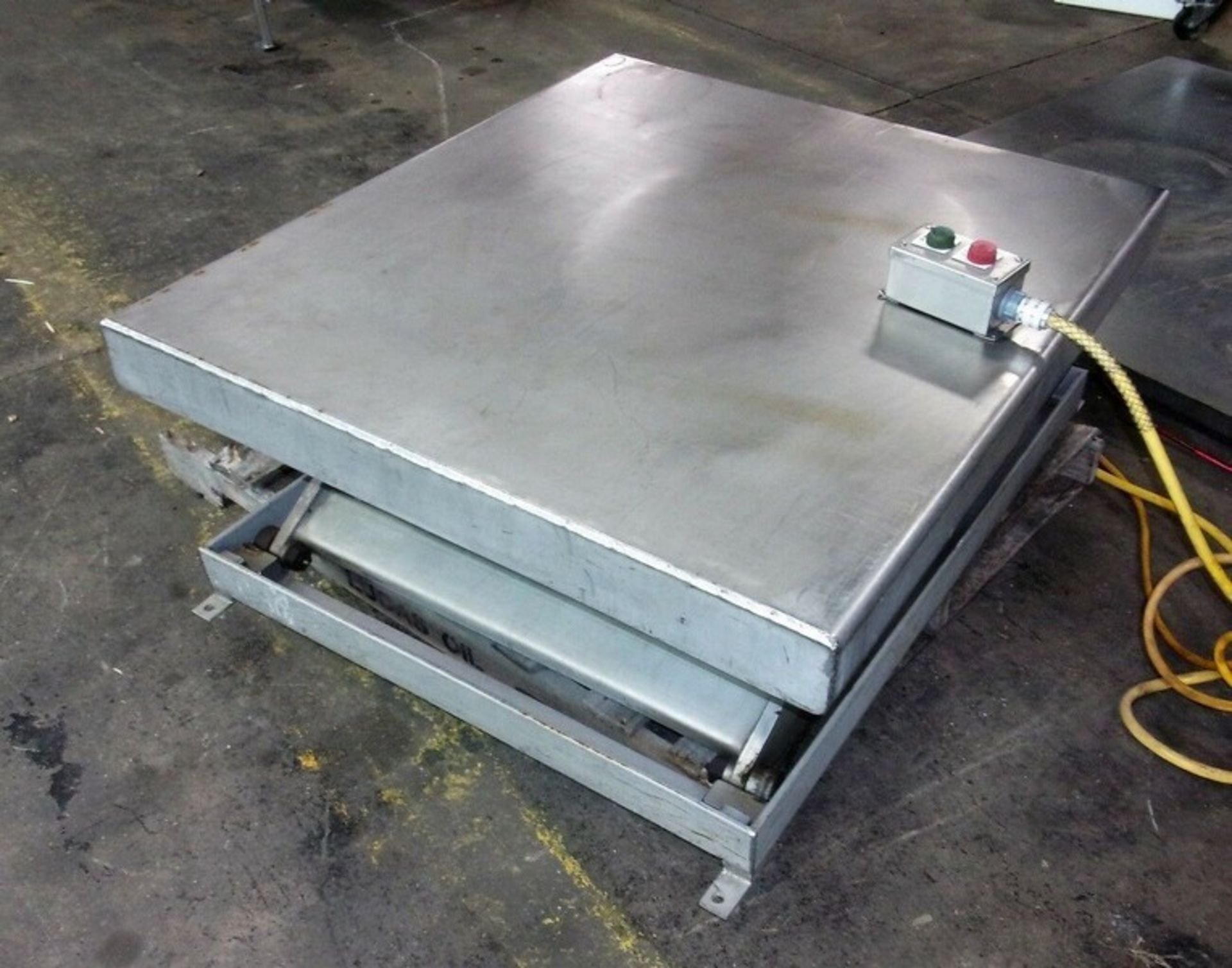 Apache S/S 4,000 lb. Pallet Lift Table, Model EZ4000, Platform Measures 40" W x 45" L, 110 V with - Image 3 of 7