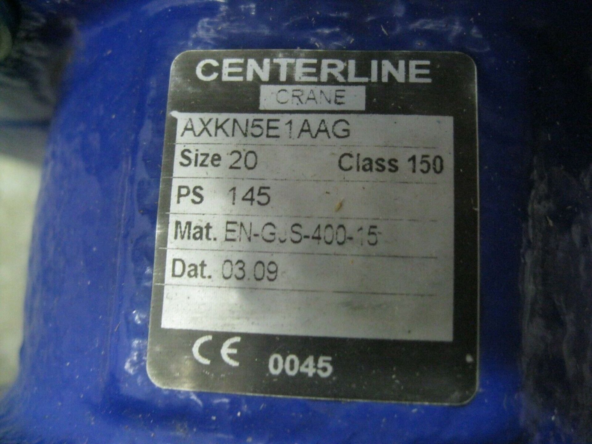 20" 150# Crane RS Center Line AXKN5E1AAG Lug Butterfly Valve CI NEW (Located Springfield, NH) ( - Image 2 of 2
