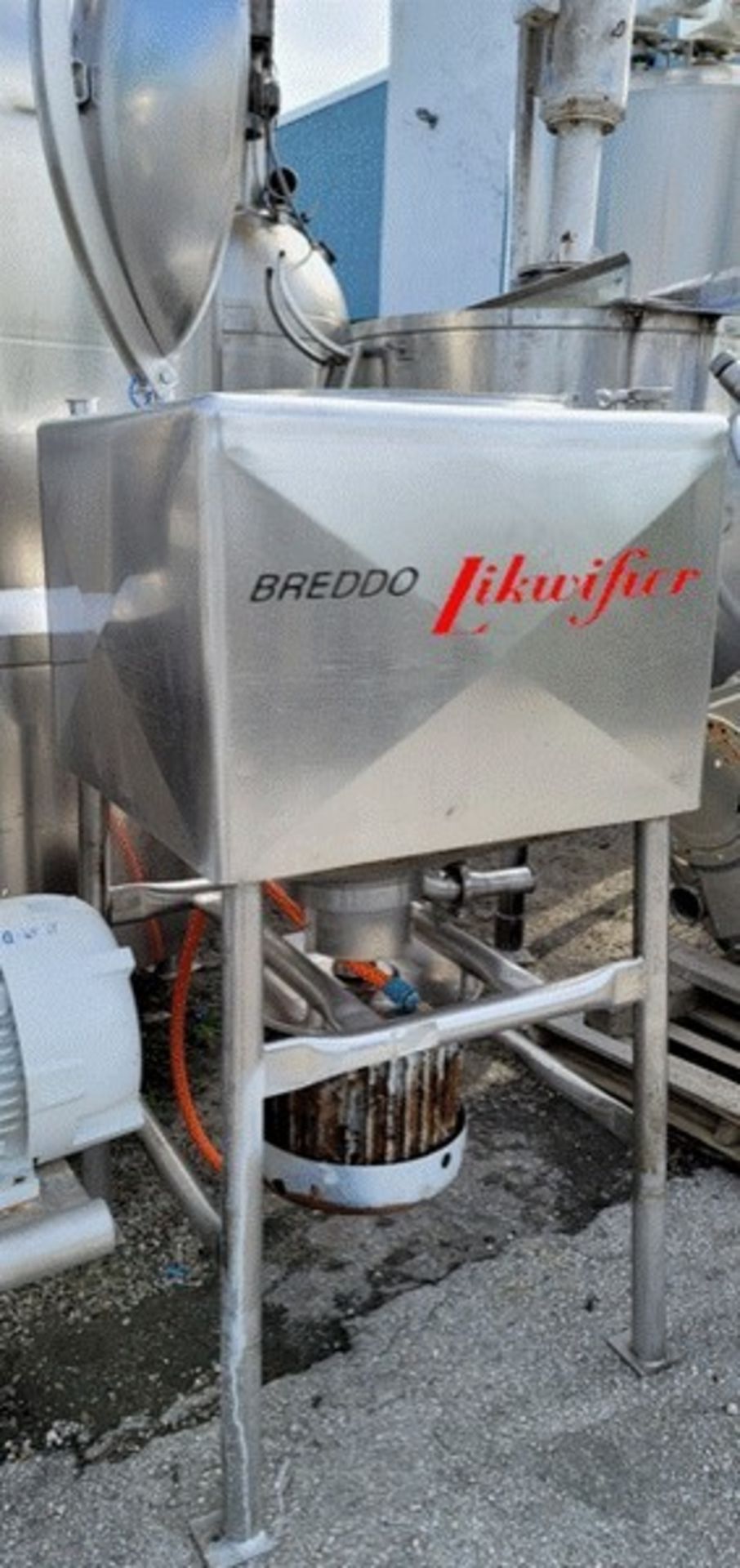 Breddo 100 Gal. Single Wall Square S/S Likwifier, Model LDD with 15 hp Motor, 230/360 V, 3 Phasse, - Image 2 of 5