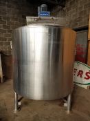 Groen 500 Gal. Jacket Mixing Tank, Model RA-500, Type 316 SS, S/N 55363-1 with 8.6 / 4.3 HP Motor,