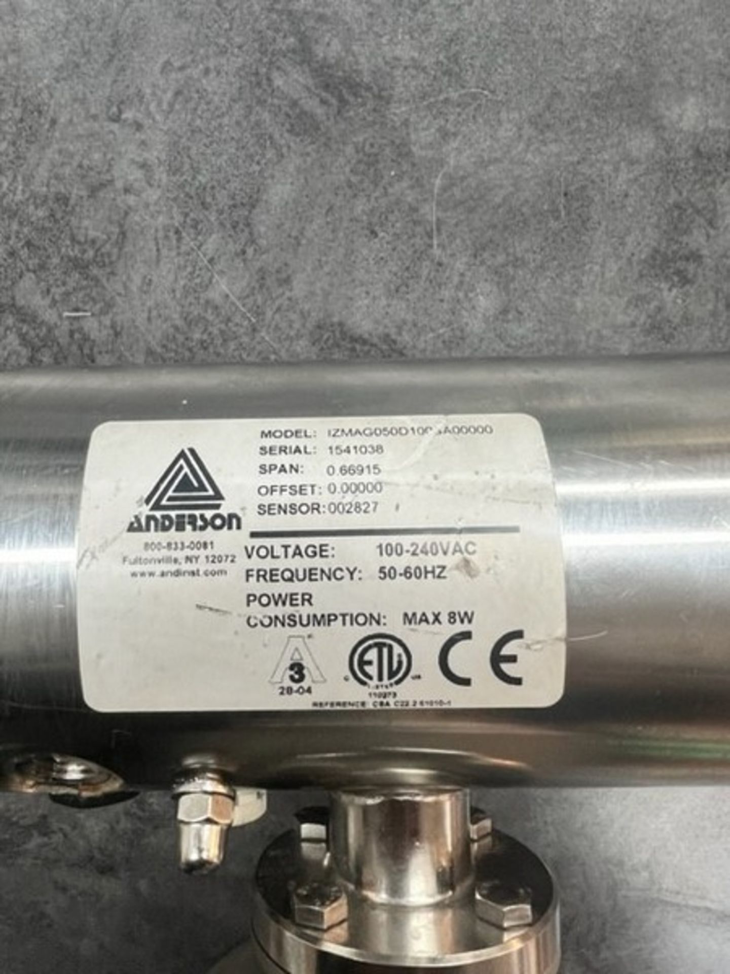 Anderson 2" Flow Meter, Model IZMAG05, S/N 1541038 (Load Fee $50) (Located Harrodsburg, KY) - Image 6 of 6