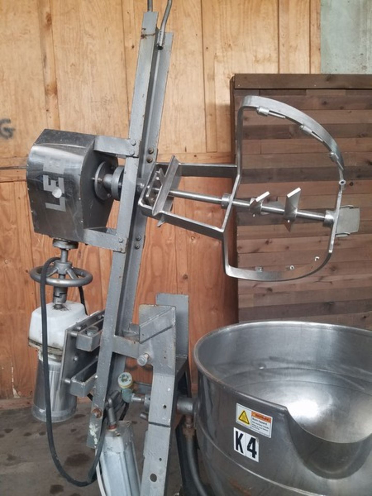 Lee 50 Gal. S/S Jacketed Kettle, S/N 827, 3/4 hp, 230-460 V (Located Fort Worth, TX) (Loading Fee $ - Image 4 of 5