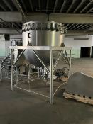 Used approximately 500 gallon triple motion T316 stainless steel sanitary kettle. Kettle 57"