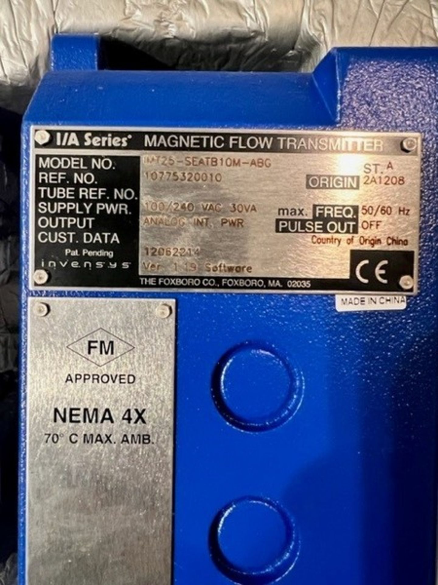 Foxboro IMT25 Transmitter, Nema 4X, Model 25-SEATB10M-ABG, Ref #10775320010, 100/240 VAC (Load - Image 3 of 5