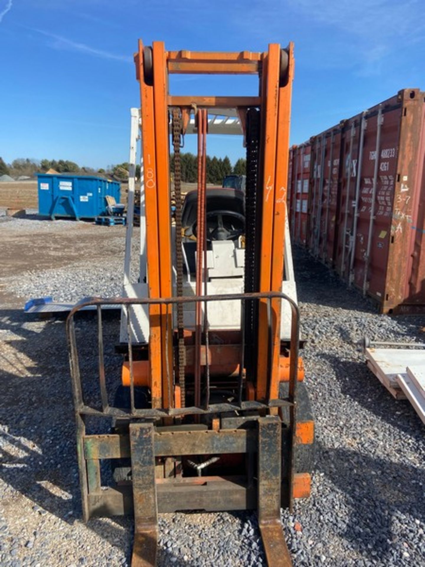 Nissan 5,000 lb. Sit-Down Propane Forklift, M/N BPH02A25S, with 2-Stage Mast, with Side Shift ( - Image 9 of 9