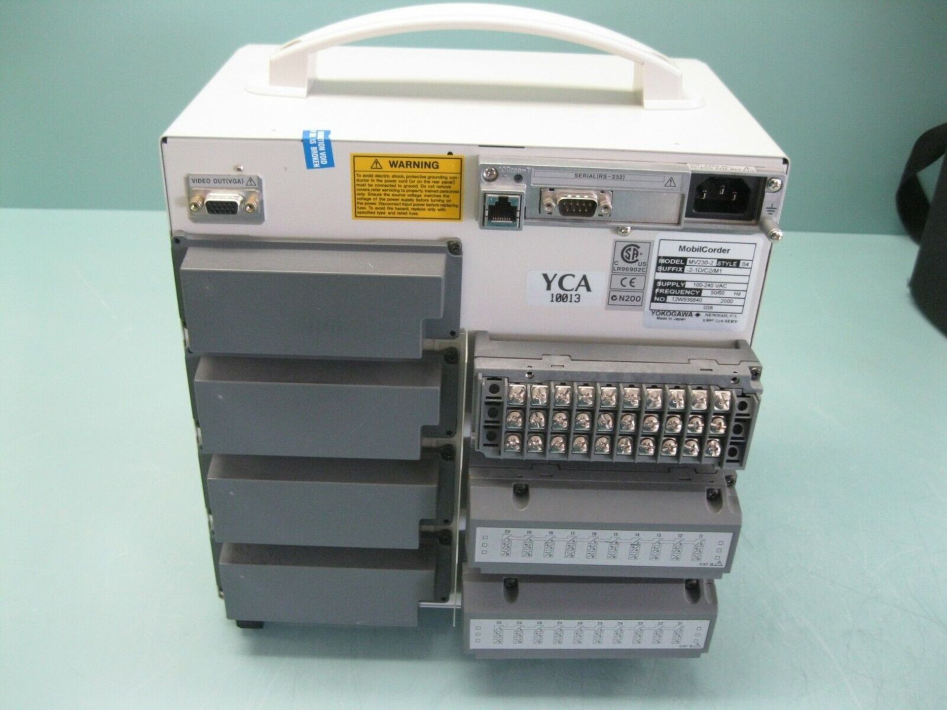 Yokogawa MV200 MobilCorder MV230-2 Paperless Recorder (Located Springfield, NH) (Loading Fee $25) - Image 3 of 7