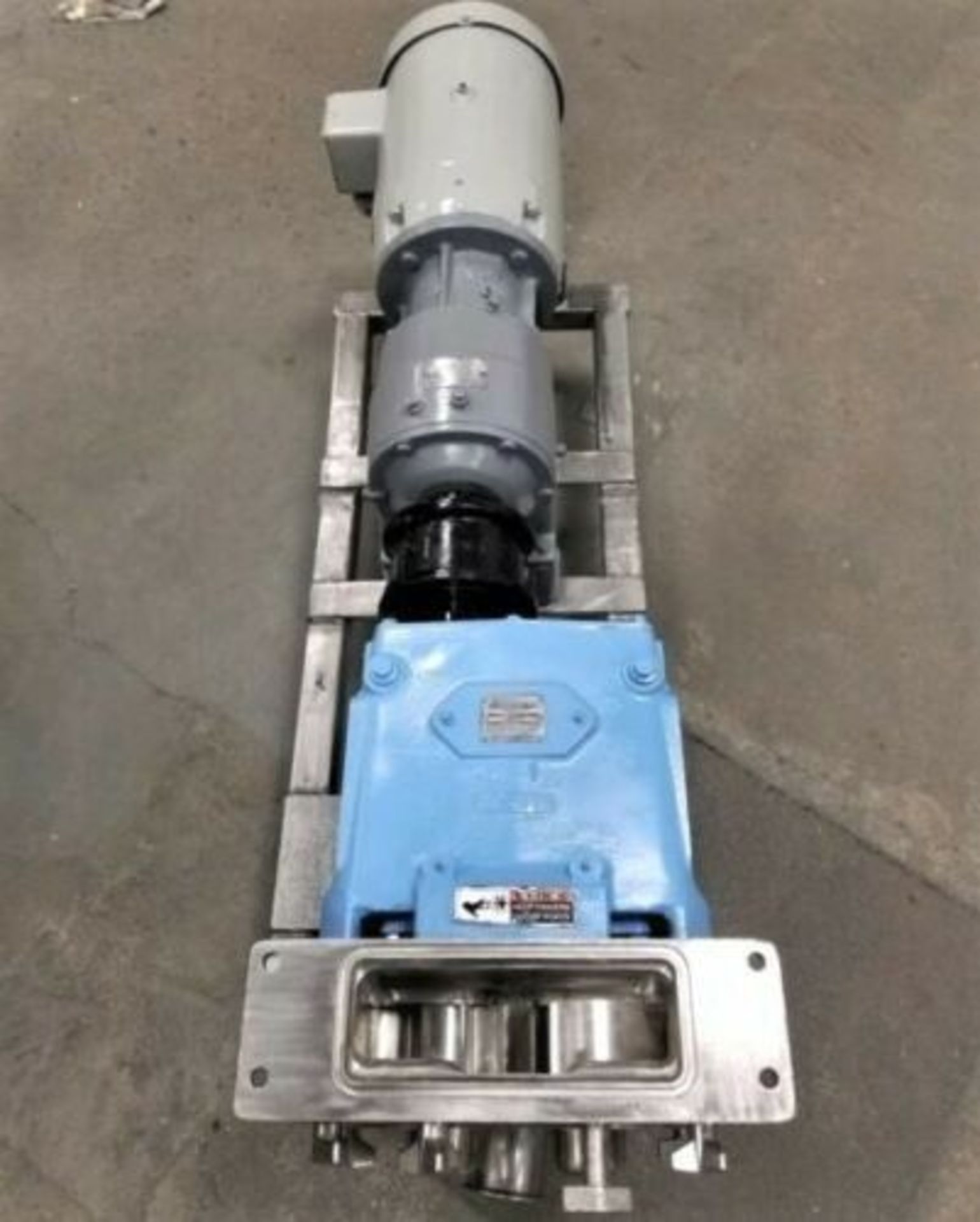 Waukesha SPX Model 134 Stainless Steel Sanitary Positive Displacement Pump, Serial # 300918 02 - Image 7 of 9