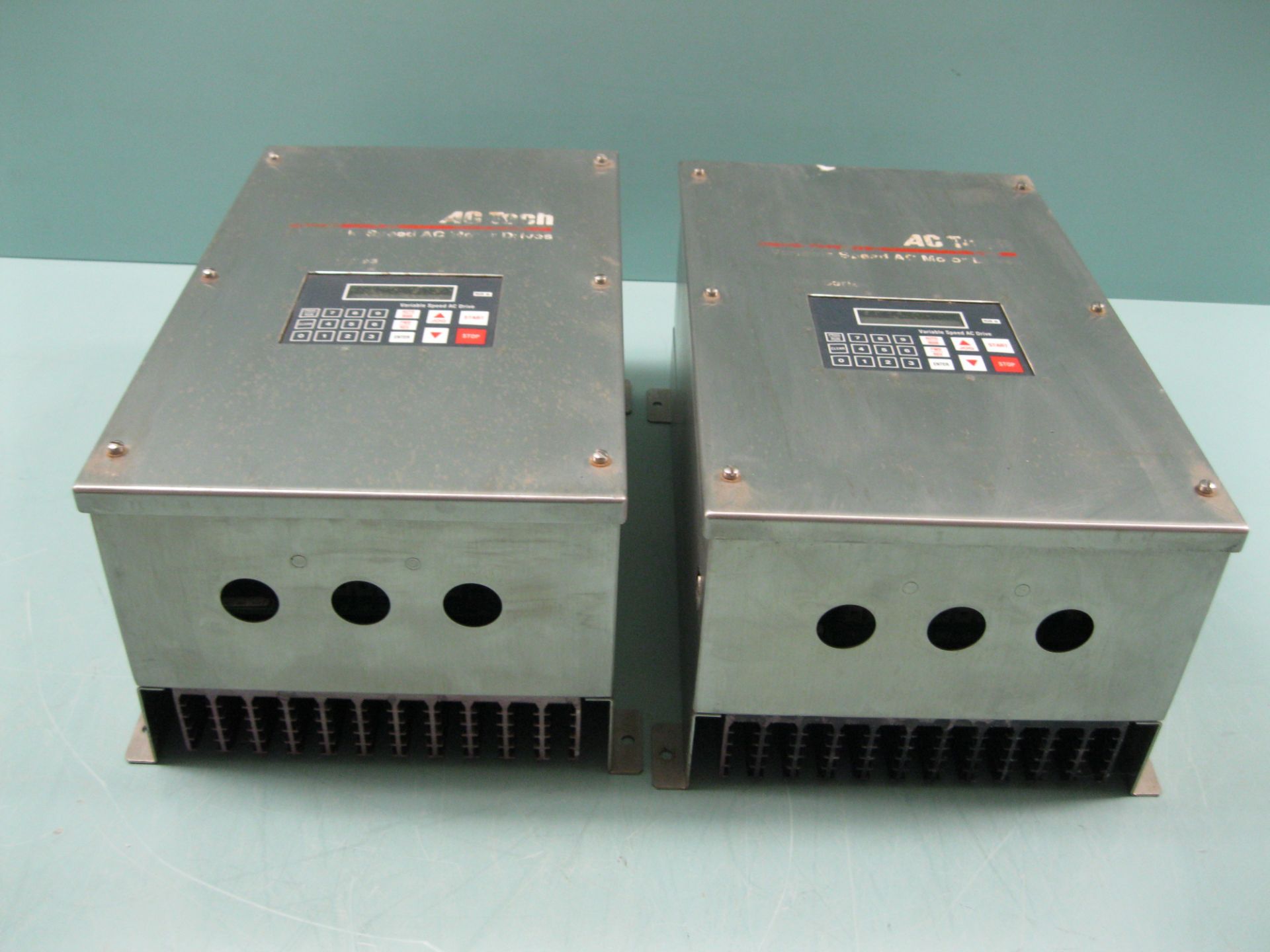Lot of (2) AC Tech Q24005E Variable Speed AC 5 HP Motor Drive (Located Springfield, NH) (Loading Fee