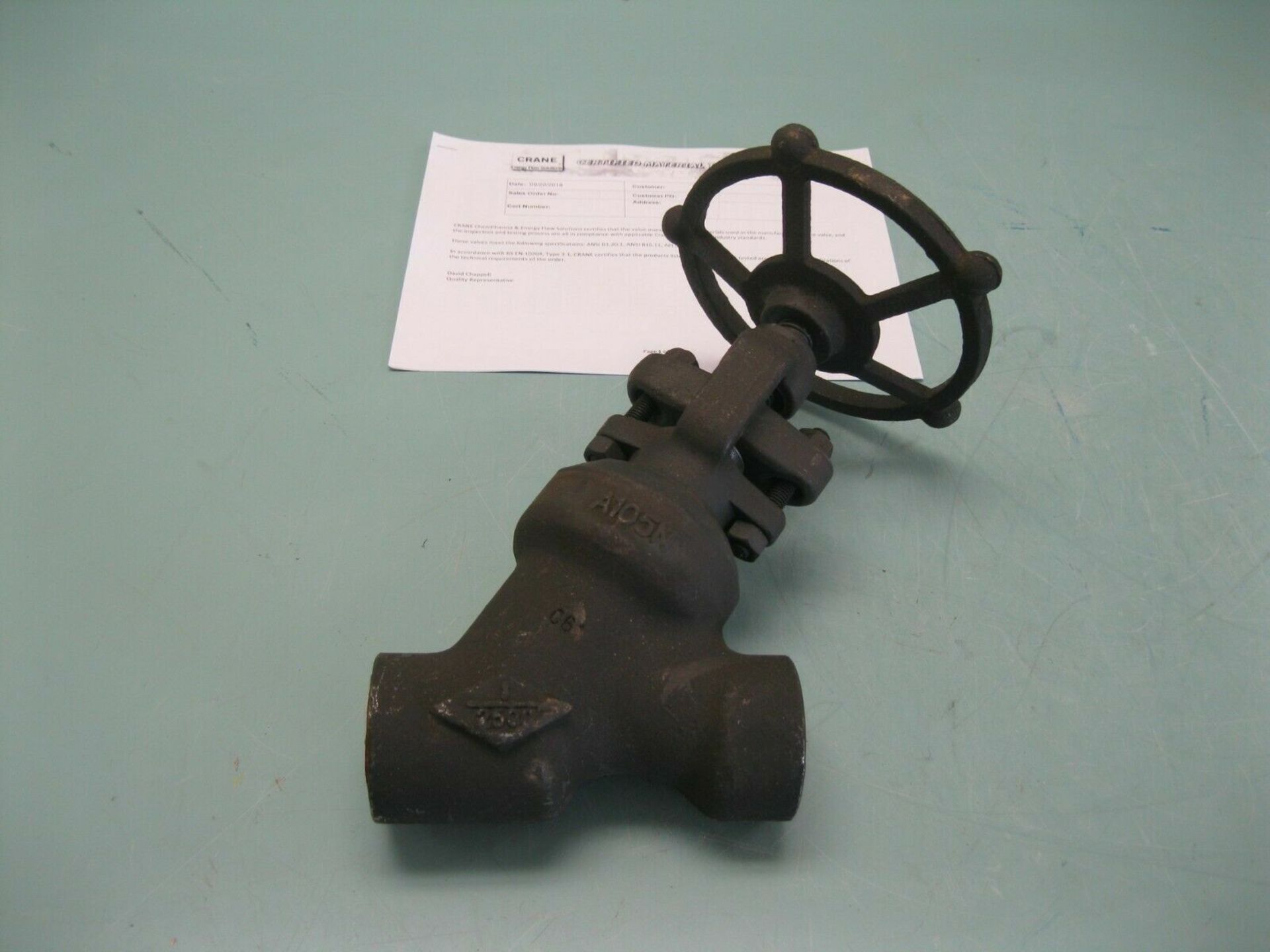 Lot of (113) Crane Forged Steel Gate, Globe, Check Valve NEW (Located Springfield, NH) (Loading - Image 4 of 7
