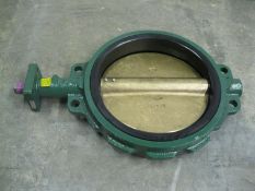 Lot of (5) 12" Crane Center Line 200 Wafer Bare Stem Butterfly Valve CI/Al Br/EPDM NEW (Located