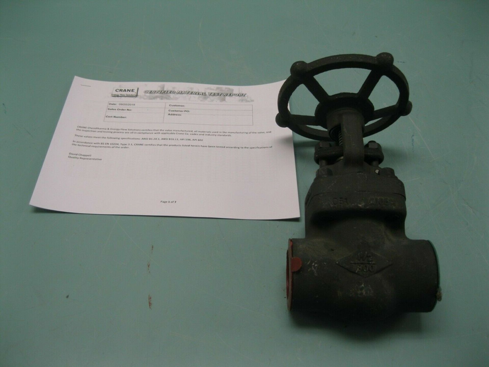Lot of (113) Crane Forged Steel Gate, Globe, Check Valve NEW (Located Springfield, NH) (Loading - Image 3 of 7