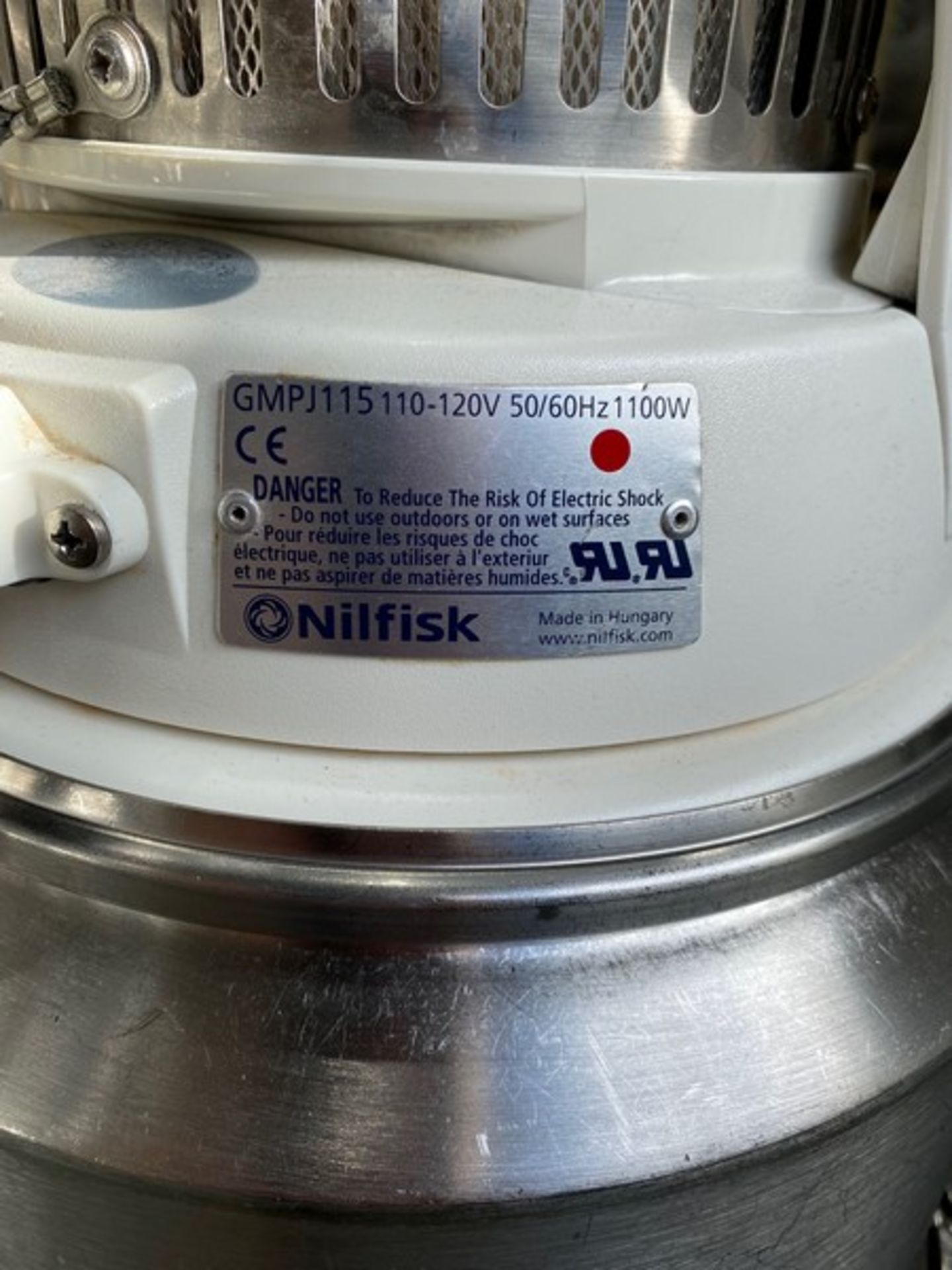 Nilfisk Critical Area Stainless Steel Vacuums. Model: IVT/1000CR, Vacuum has been run tested, As - Image 3 of 3