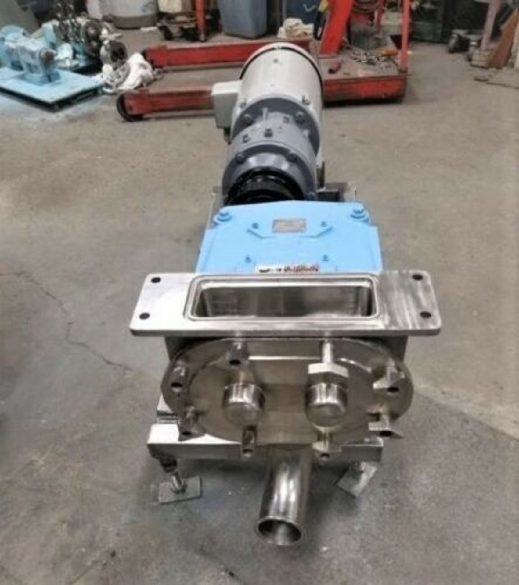 Waukesha SPX Model 134 Stainless Steel Sanitary Positive Displacement Pump, Serial # 300918 02 - Image 6 of 9