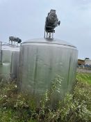 Used 1500 gallon stainless steel jacketed Mojonnier kettles. Multi Zone Jacketed side and bottom.