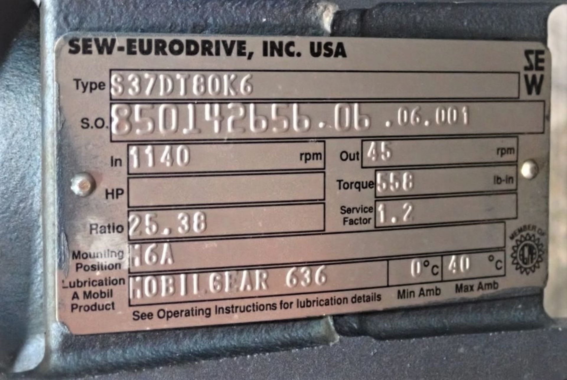 Waukesha S/S Sanitary Posiitive Displacement Pump, Model 014U2, S/N 404735 - 06 with SEW - Image 4 of 10