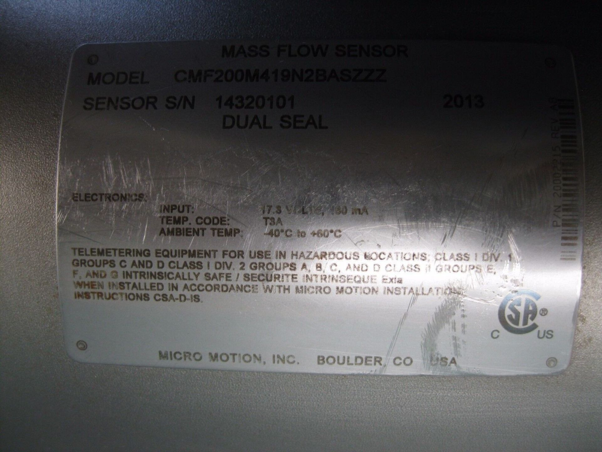 2" 300# Micro Motion CMF200 Flow Sensor Enhanced Core Processor NEW (Located Springfield, NH) ( - Image 4 of 5