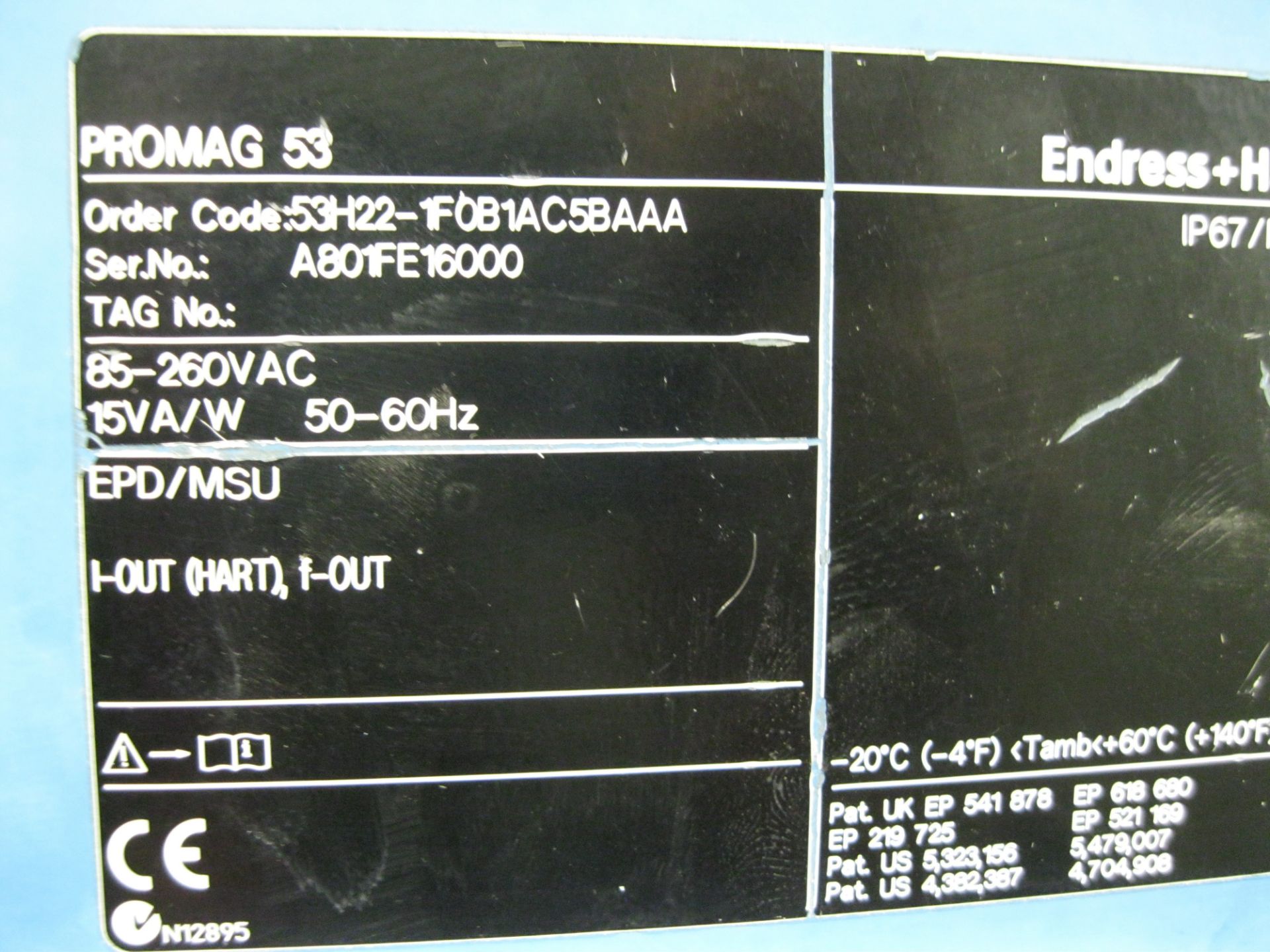 Lot of (2) Endress Hauser 53H22-1F0B1AC5BAAA Promag 53 H Transmitter (Located Springfield, NH) ( - Image 3 of 3