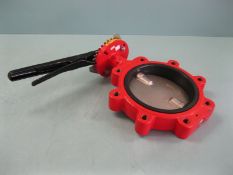 Lot of (10) 8" C&C Lug LG200 Butterfly Valve DI/SS/Viton Lever-Operated NEW (Located Springfield,