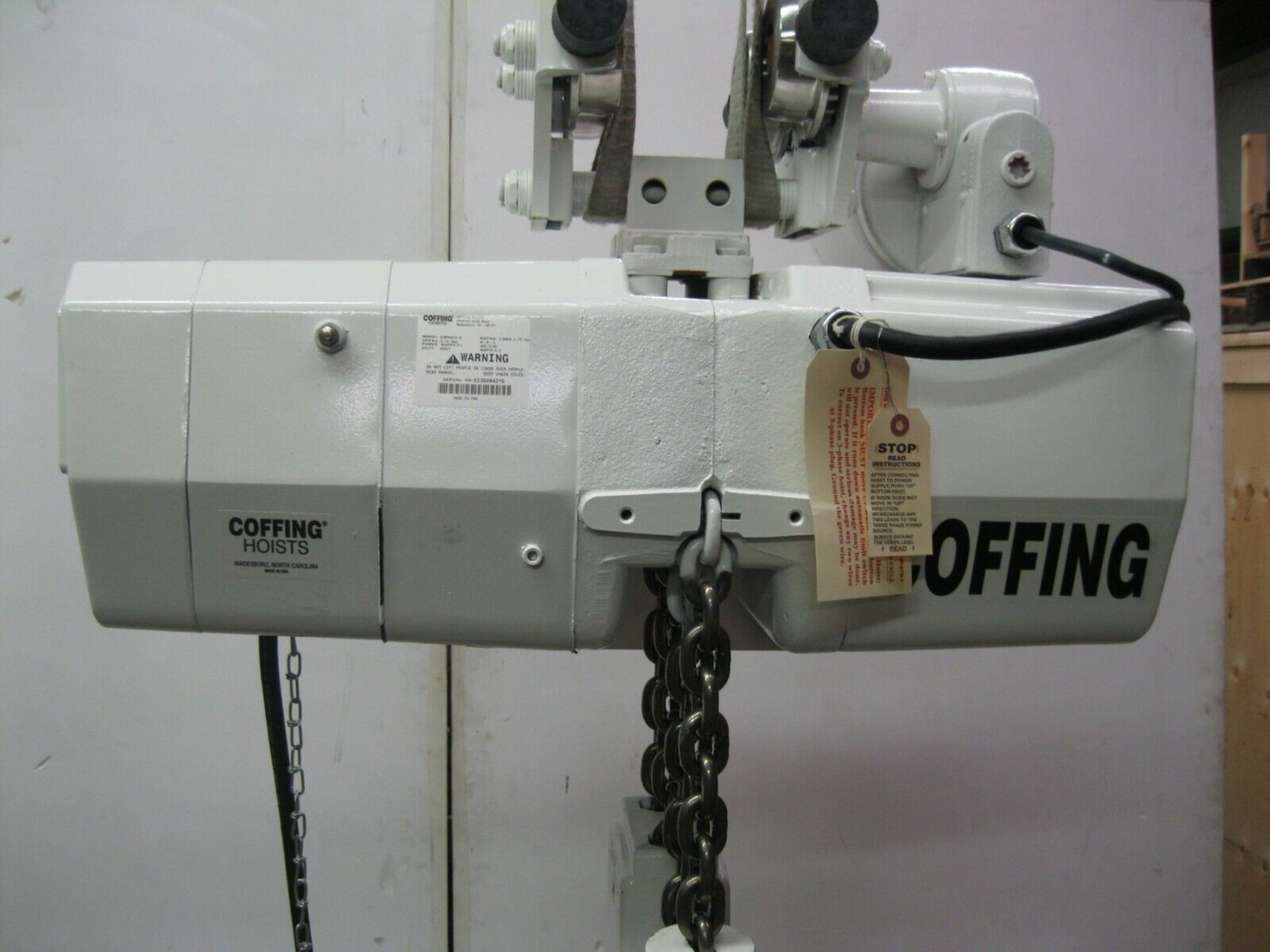 Coffing ECMT6016-3 Chain Hoist 2.75 Ton Rated Load 3 HP NEW (Located Springfield, NH) (Loading - Image 2 of 9