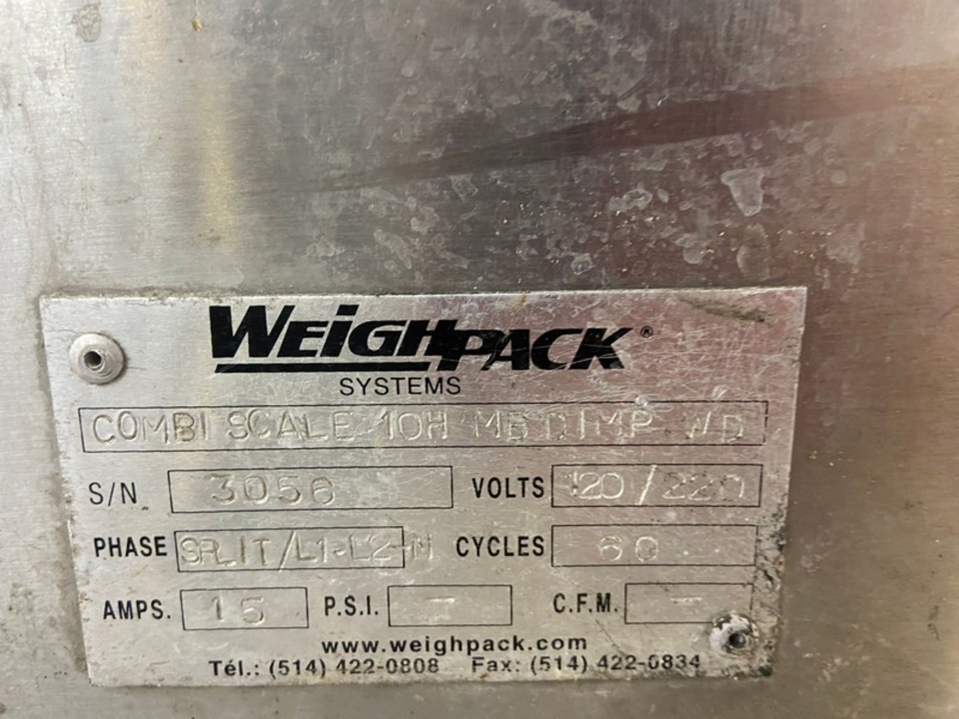 WeighPack Combi Scale, M/N 10H MBDIMP WD, S/N 3056, 120 Volts, with Stand & Infeed Bucket - Image 9 of 19