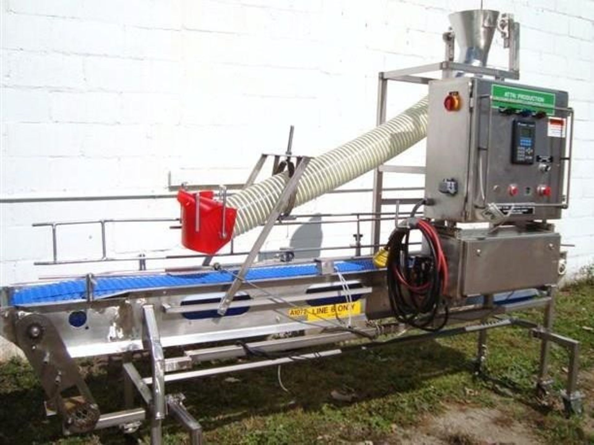 Food Process Systems S/S Sanitary Box Filler on Portable Casters, with Allen Bradley Servo Motor and