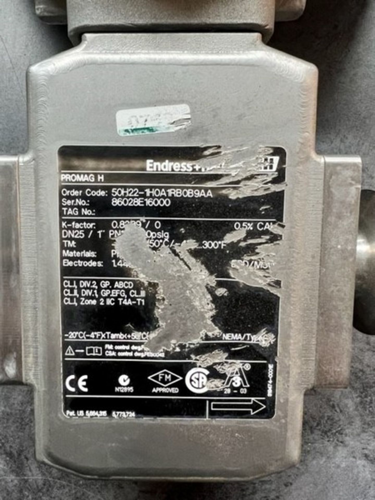 Endress Hauser 1" ProMag 50, S/N 86028E16000 (Load Fee $50) (Located Harrodsburg, KY) - Image 6 of 6