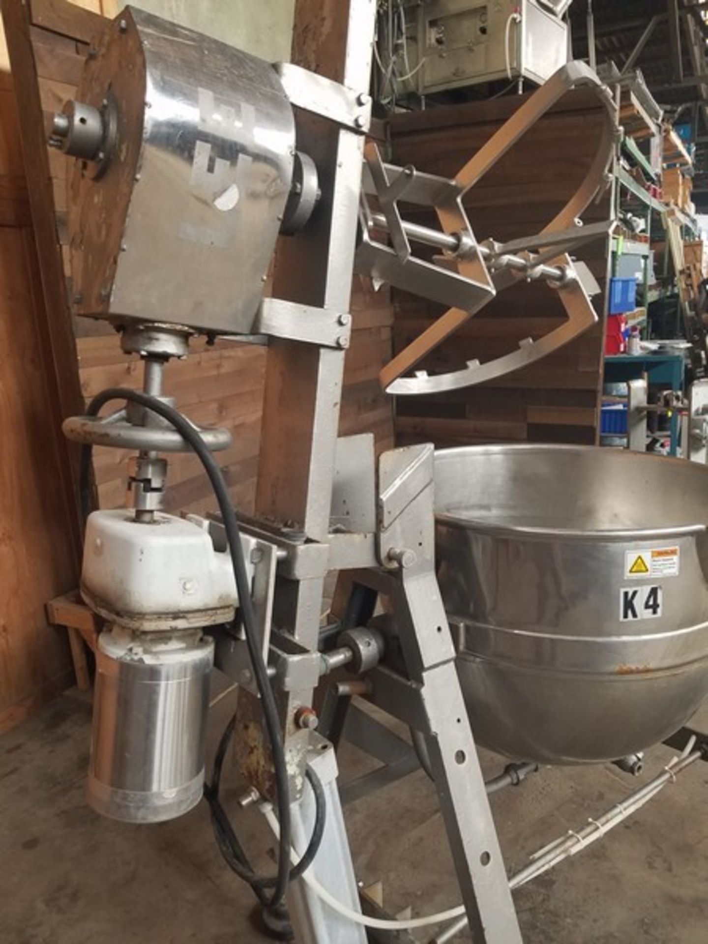 Lee 50 Gal. S/S Jacketed Kettle, S/N 827, 3/4 hp, 230-460 V (Located Fort Worth, TX) (Loading Fee $ - Image 5 of 5