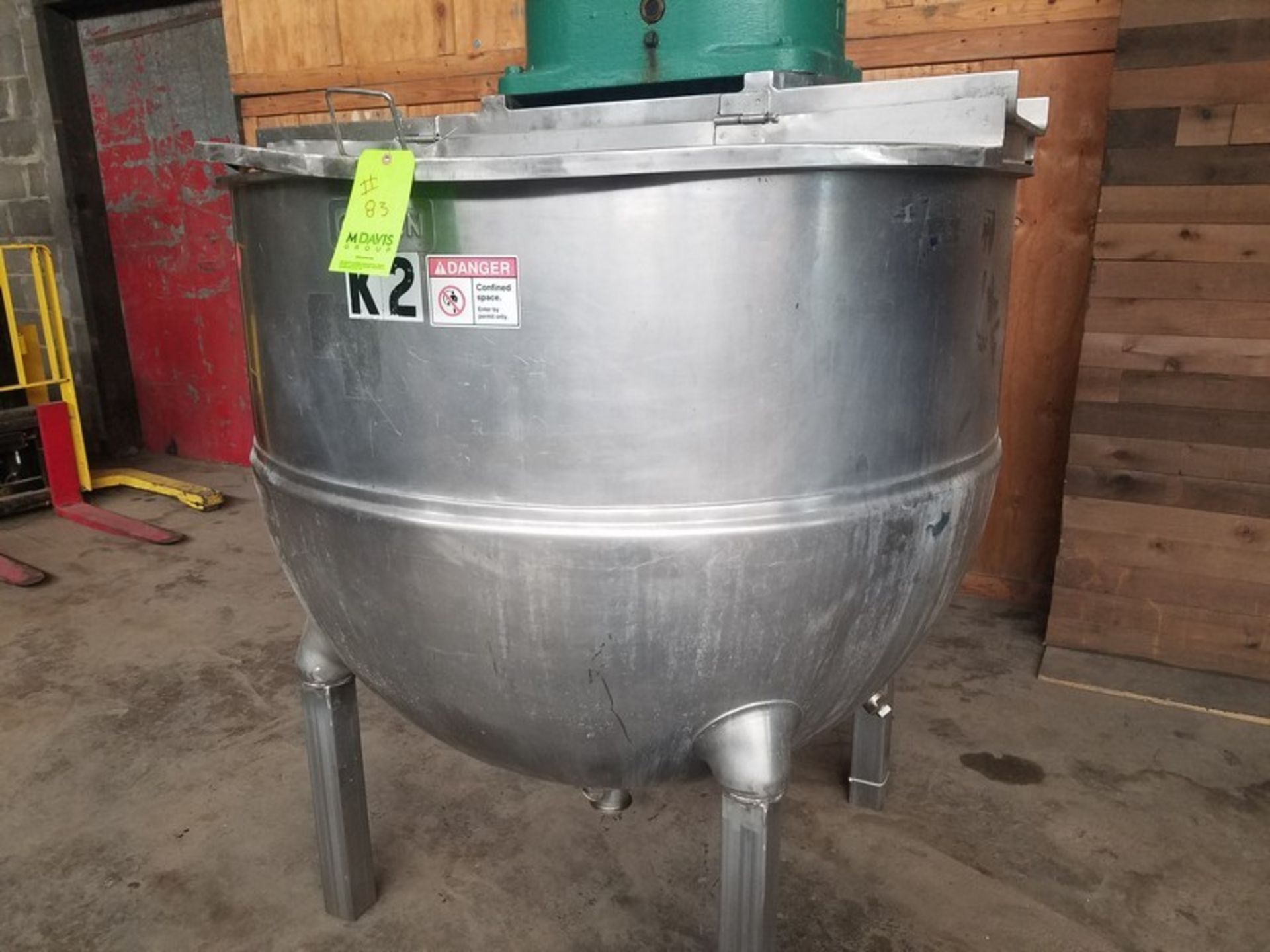 Groen 300 Gal. S/S Jacketed Mixing Tank, Model TA-300 SP, S/N 05685 (Located Fort Worth, TX) ( - Image 2 of 4