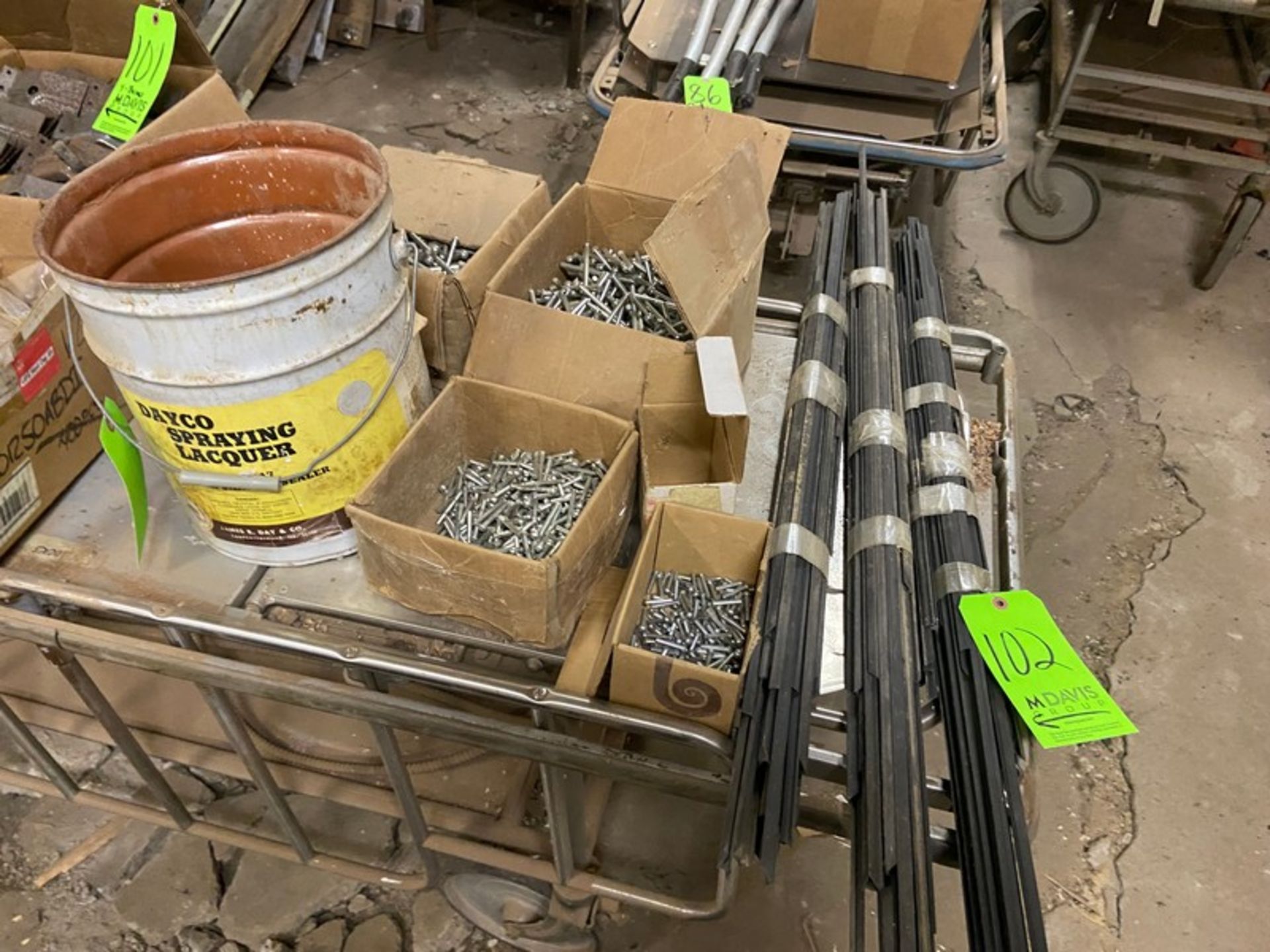 Lot of Assorted (5) Boxes of Steel Rivets with Bundles of Plastic Straight Sections (LOCATED IN - Image 2 of 5