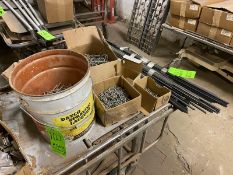 Lot of Assorted (5) Boxes of Steel Rivets with Bundles of Plastic Straight Sections (LOCATED IN