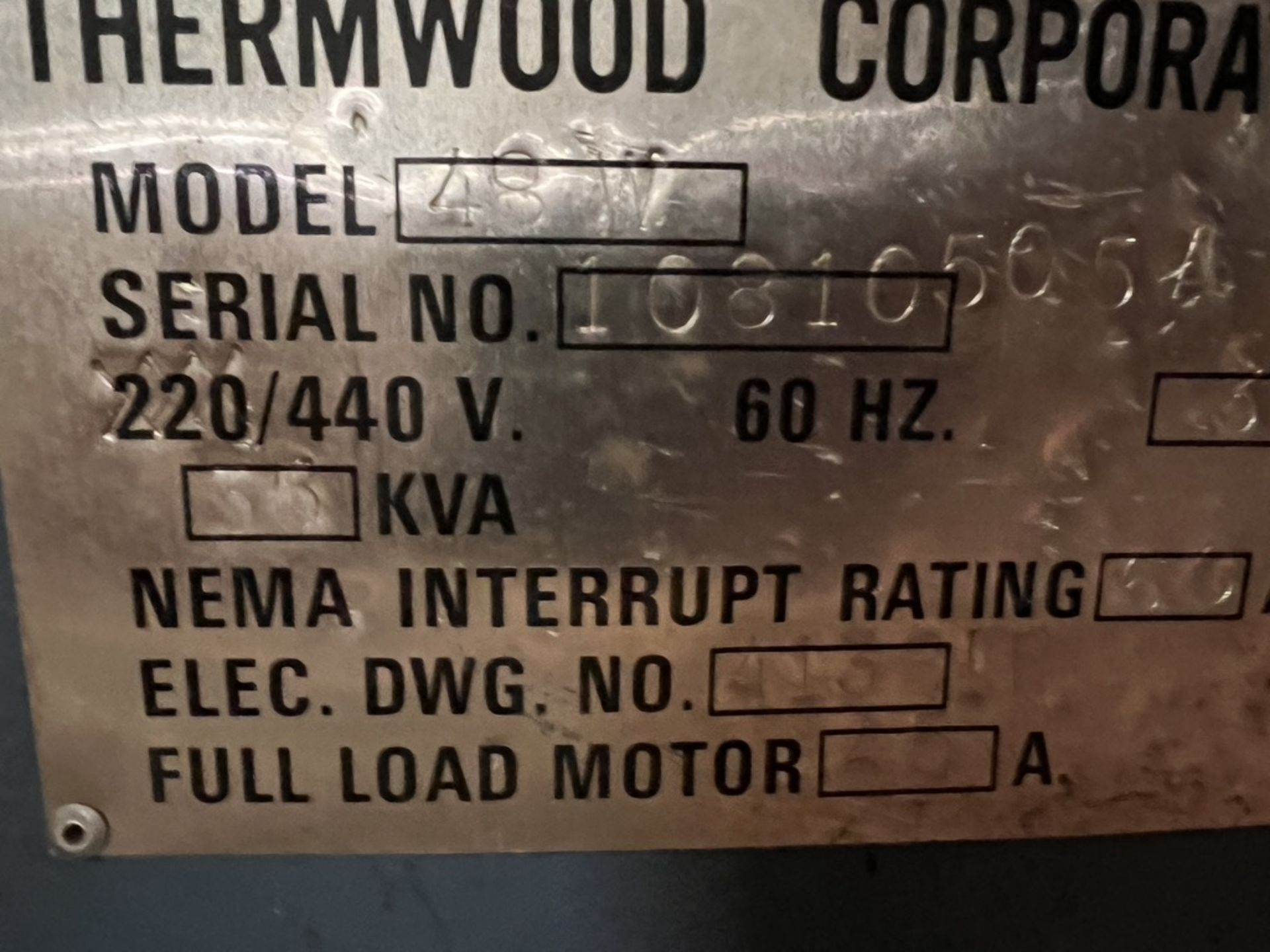 THERMWOOD CNC, MODEL 48 W, S/N 10810505 - Image 15 of 16