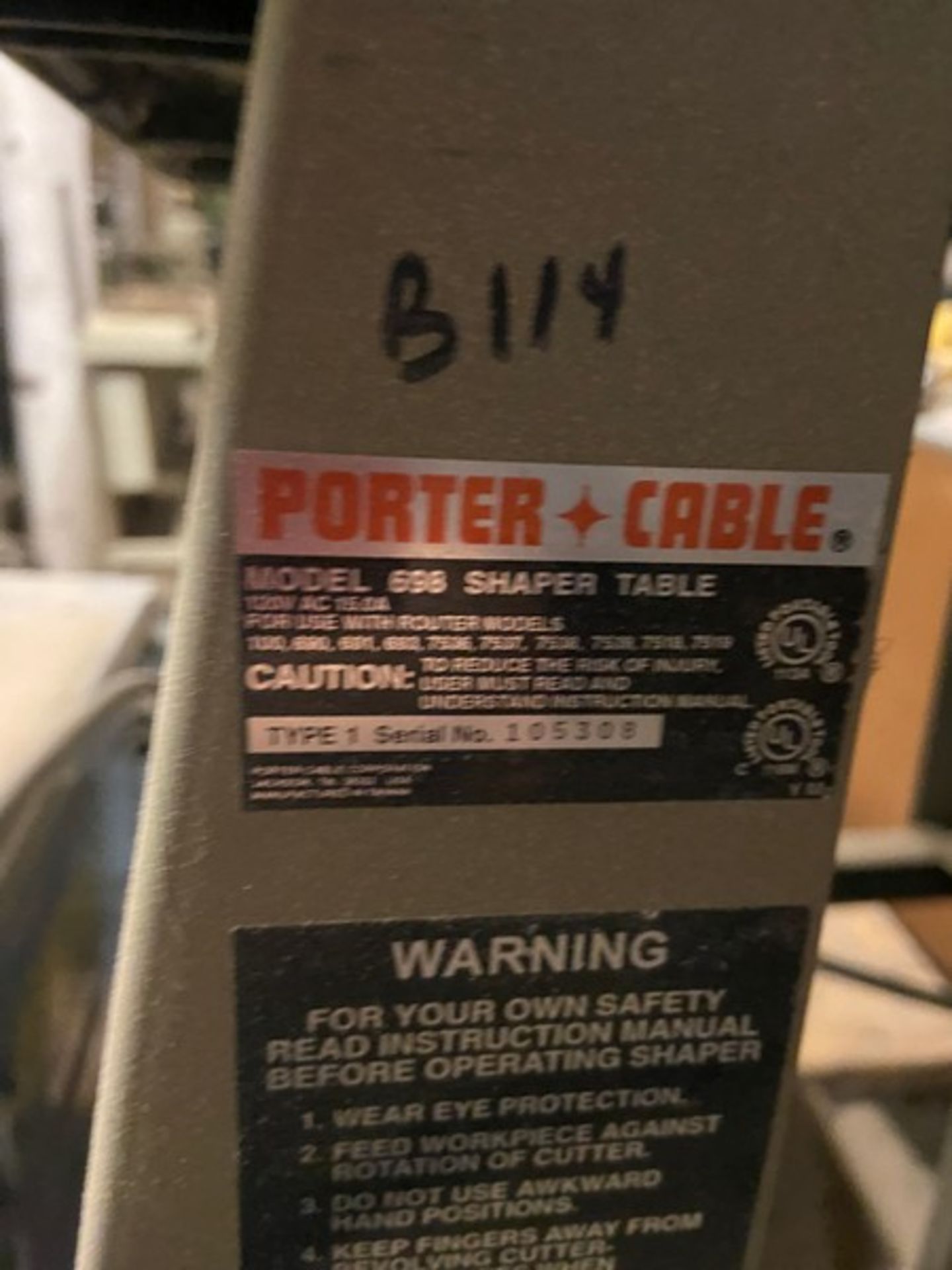 Porter & Cable Router Table, Aprox. 20” L x 17” W (LOCATED IN PITTSBURGH, PA) - Bild 3 aus 3