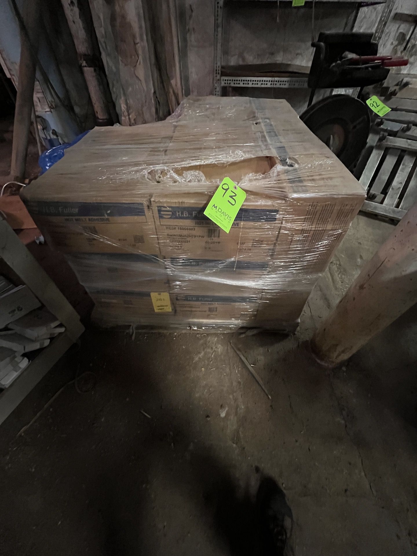 PALLET OF (26) BOXES OF H.B. FULLER HOT MELT GLUE ADHESIVE