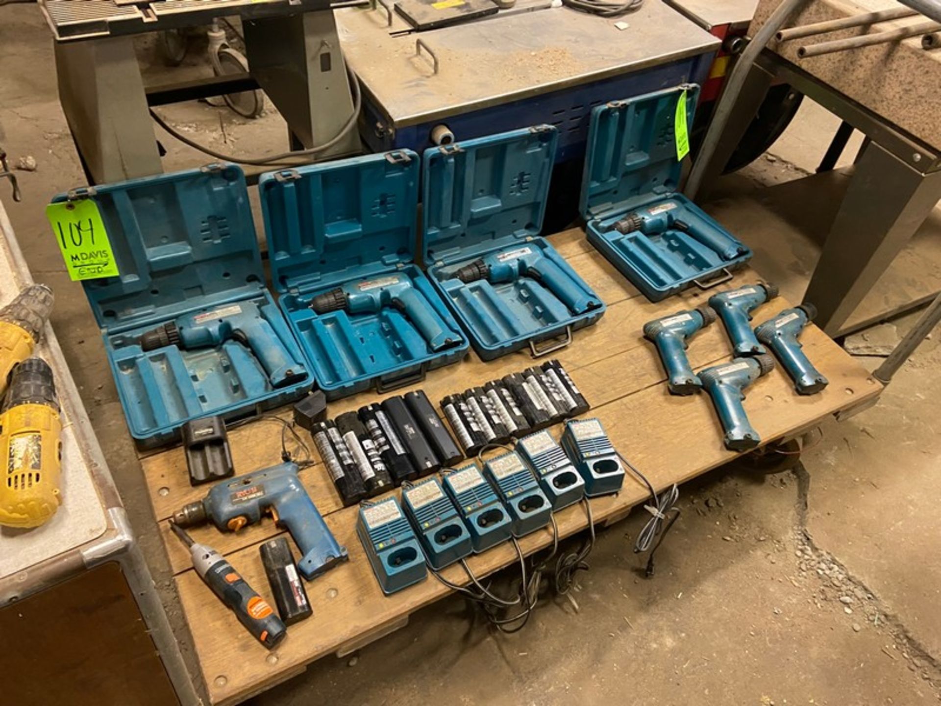 Lot of Assorted Makita Drills with Hard Cases, with Batteries & Chargers (LOCATED IN PITTSBURGH, PA)